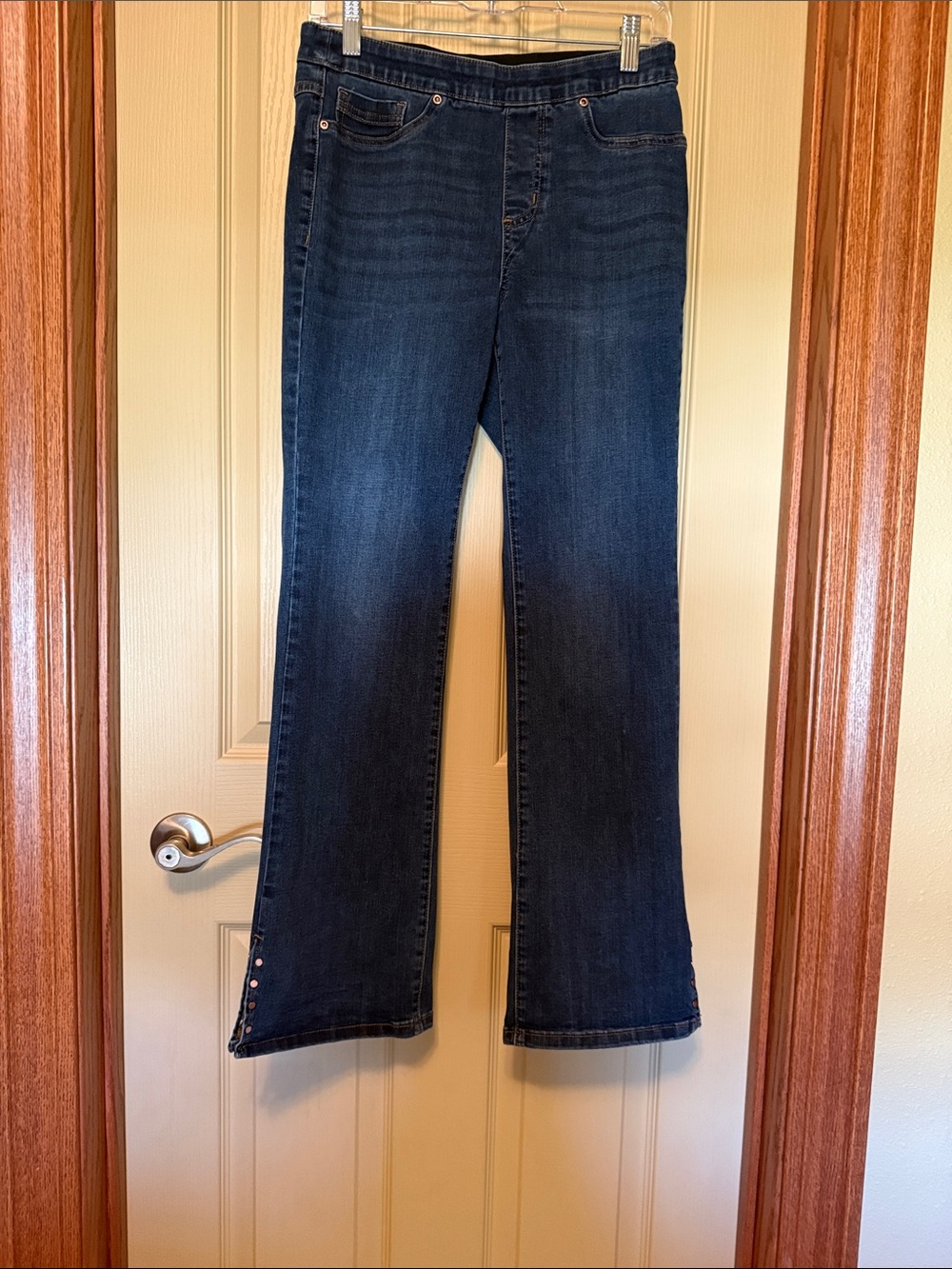 Tribal Dark Blue Flare Wide-Leg Jeans